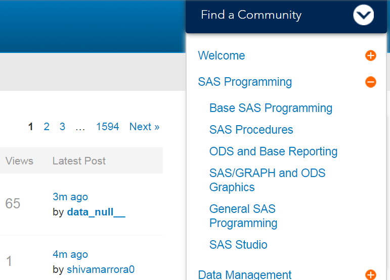 SAS Online Communities Programming