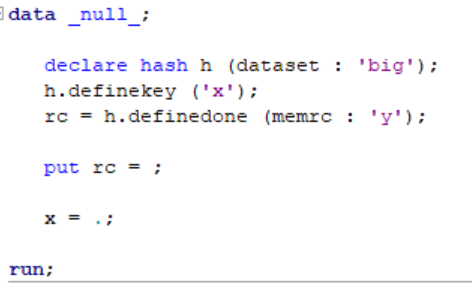 The Hash Object Memrc Option in Definedone