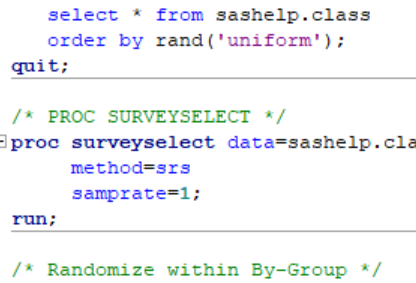 4 Ways to Sort a SAS Data Set in Random Order