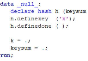 Using Suminc and Keysum in SAS Hash Object